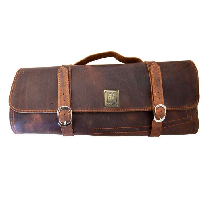 The FireChef Crazy Horse Leather Five Knife Roll