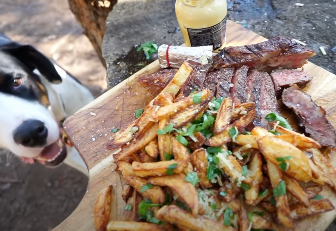 HARRY'S ULTIMATE CAMPFIRE STEAK & FRIES