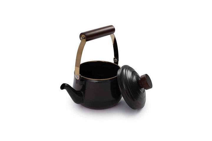 Barebones Enamel Tea Pot - Charcoal