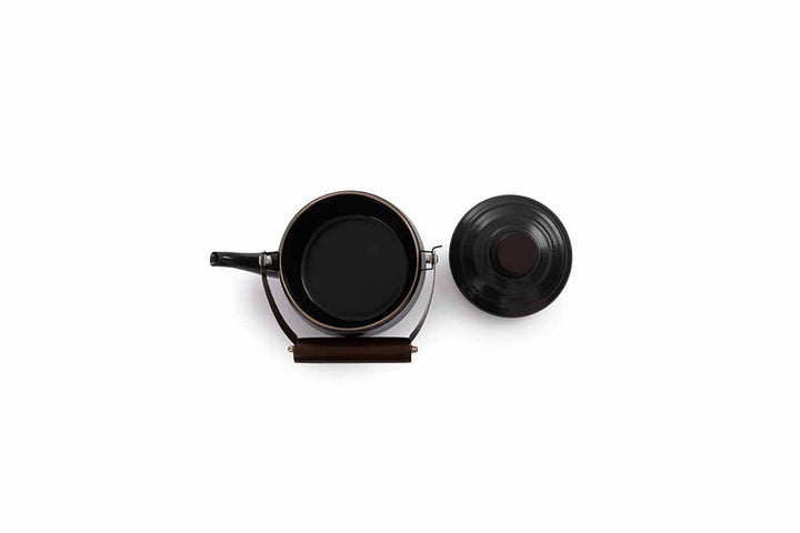 Barebones Enamel Tea Pot - Charcoal