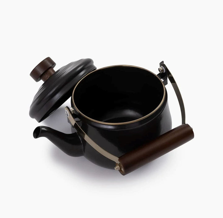 Barebones Enamel Tea Pot - Charcoal