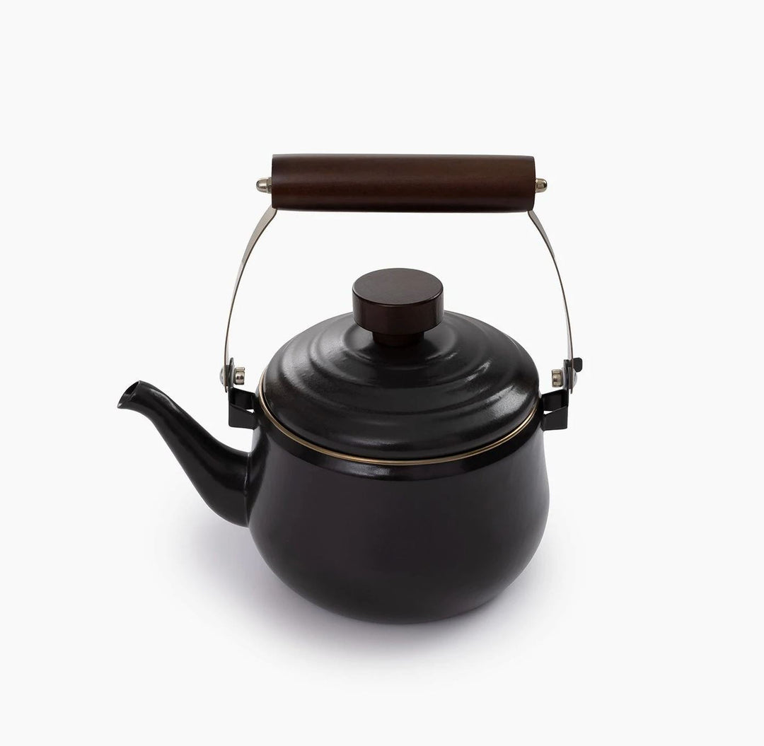 Barebones Enamel Tea Pot - Charcoal
