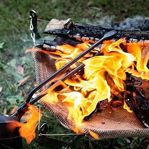Fire tongs for wood fired cooking